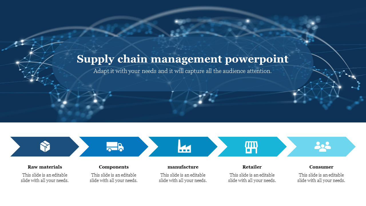 Explore Supply Chain Management PowerPointArrow Design